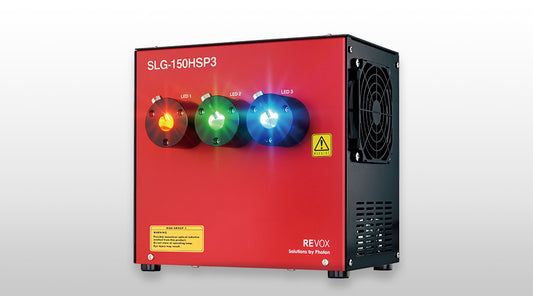 REVOX SLG-150HSP3 pulsed fiber optic illuminator with three selectable colors